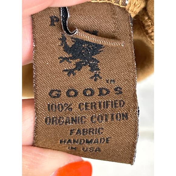 Indie Peace Men’s M Tan Artistic Organic Handmade T-Shirt Rare Discontinued NEW - Picture 4 of 7